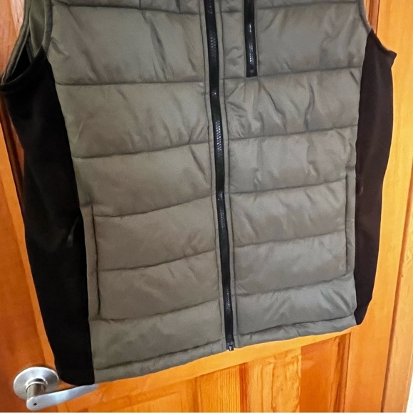 Spyder Men's Level Up Puffer Vest Sz L Insulated Olive Green Full Zip Packable - Picture 3 of 7
